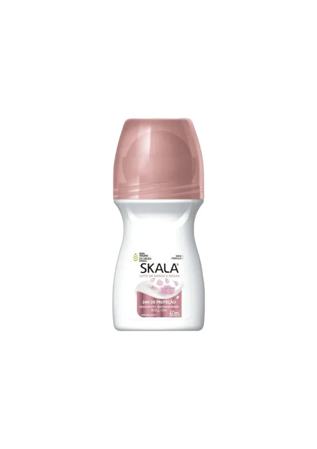 Desodorante Roll-on Leite de Arroz e Rosas 60ml - Skala