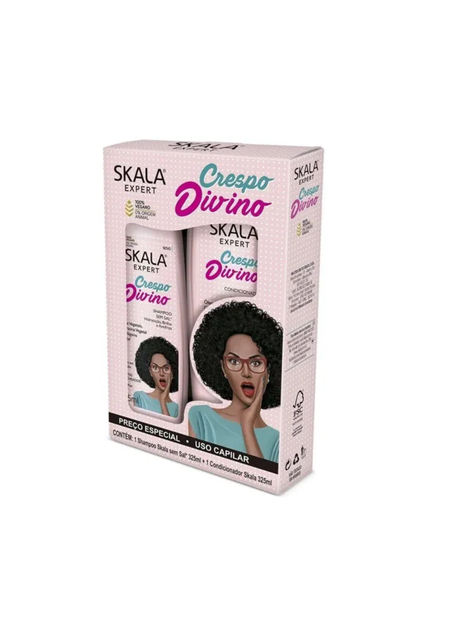 Kit Crespo Divino Shampoo E Condicionador 325ml - Skala Expert
