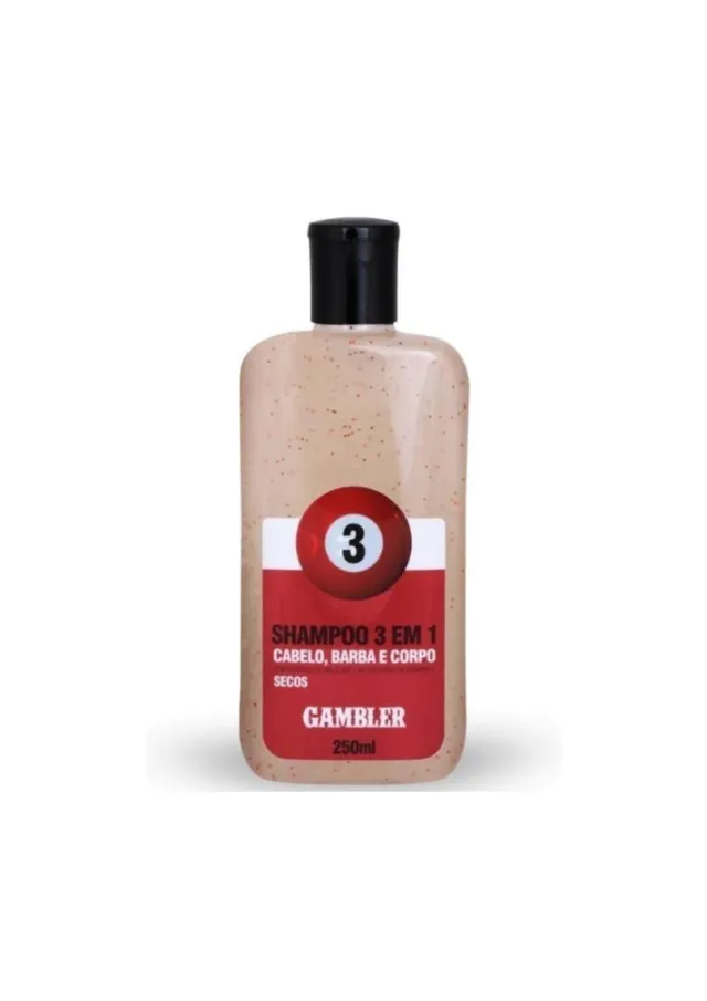 Shampoo Gambler Bola 3 Cabelos Secos 3 Em 1 250ml - Left