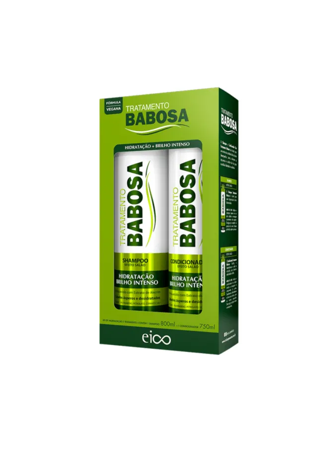 Tratamento Kit Shampoo + Cond 800ml Babosa - Eico