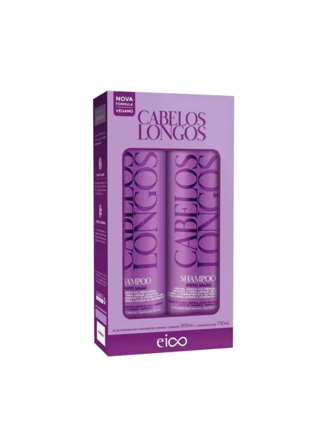 Kit Cabelos Longos Shampoo 800ml + Condicionador 750ml - Eico