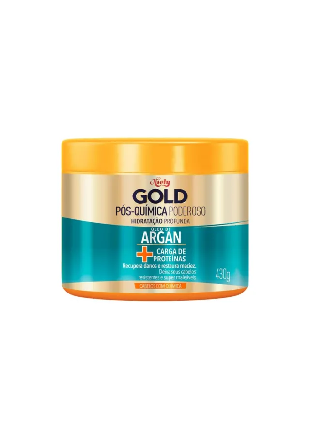 Hidratação Profunda Pós-Química Óleo De Argan 430g - Niely Gold