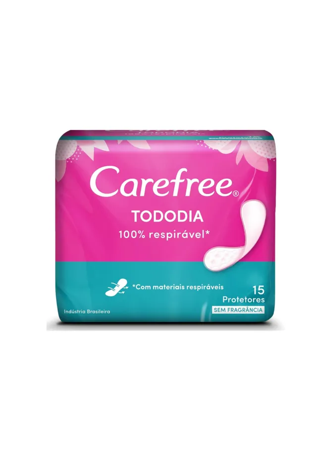 Protetor Diário Todo Dia 100% Respirável 15 Protetores - Carefree