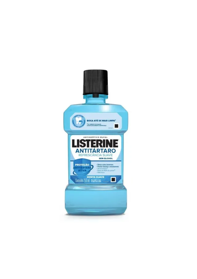 Antisséptico Bucal Antitártaro Refrescância Suave Sem Álcool 250ml - Listerine