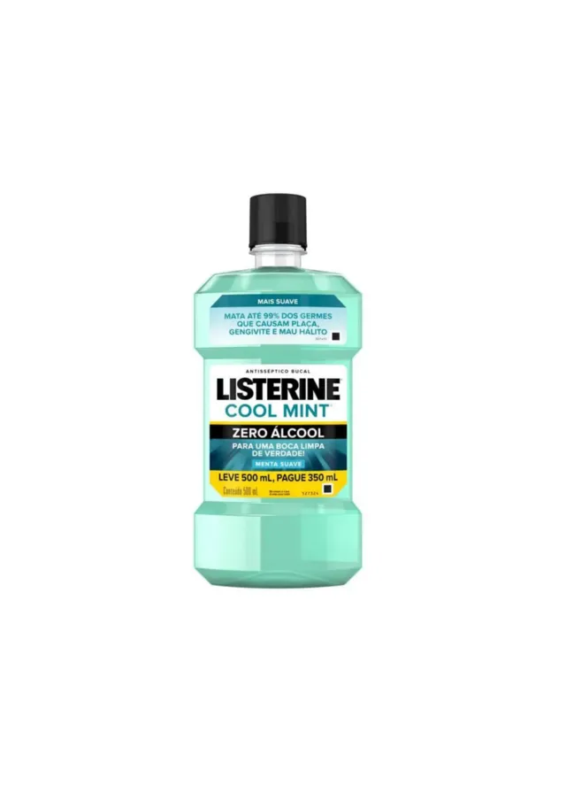 Enxaguante Bucal Antisséptico Cool Mint Zero Álcool 500ml - Listerine