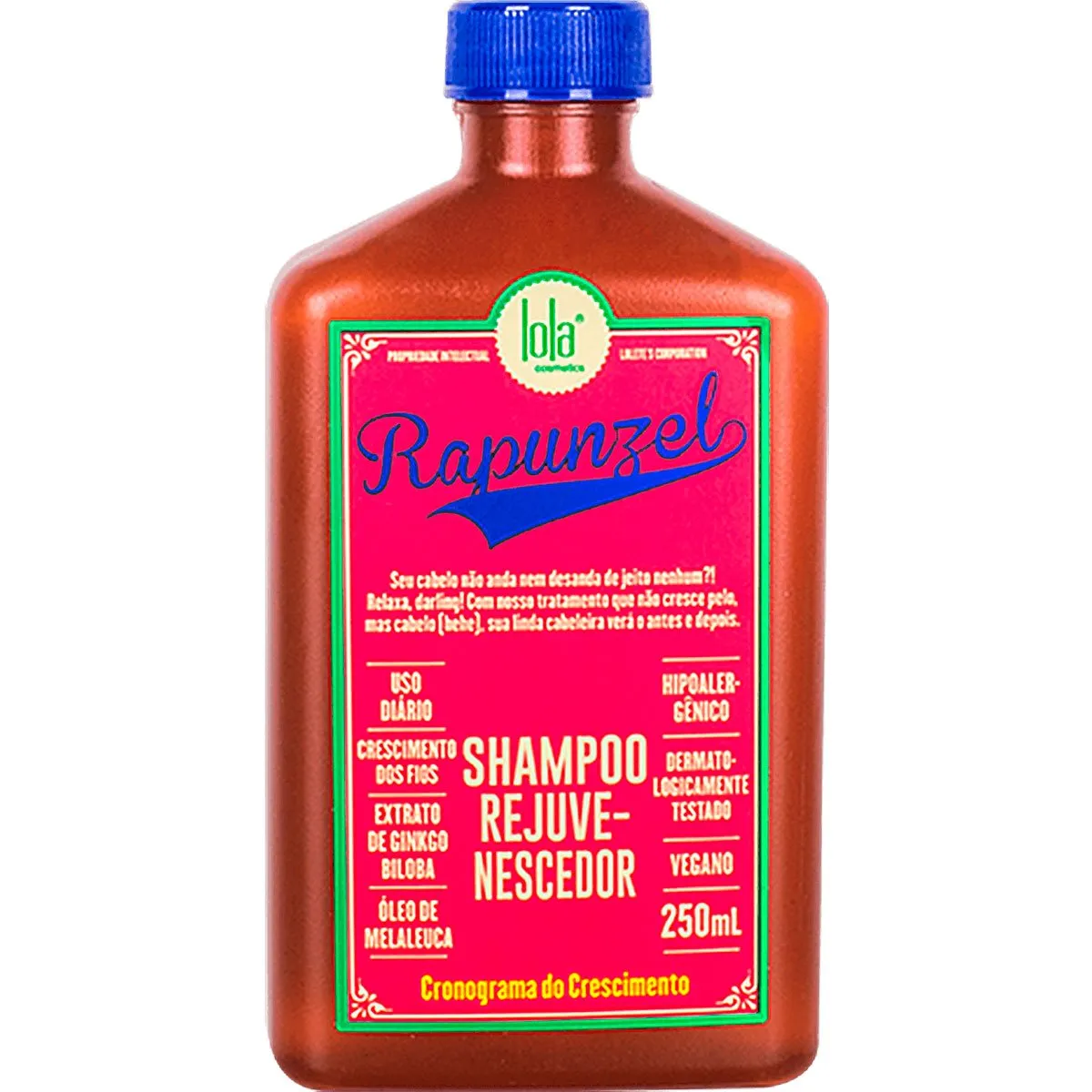 Shampoo Rejuvenescedor Lola Cosmetics Rapunzel 250ml