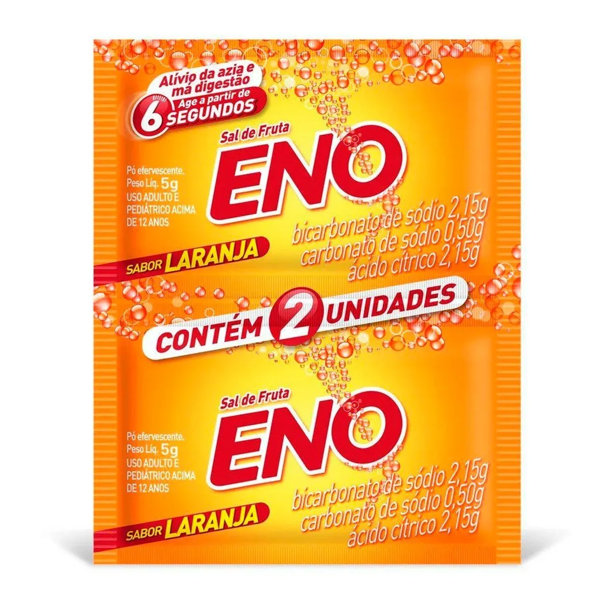 Eno Sal de Fruta Sabor Laranja 2 envelopes de 5g cada
