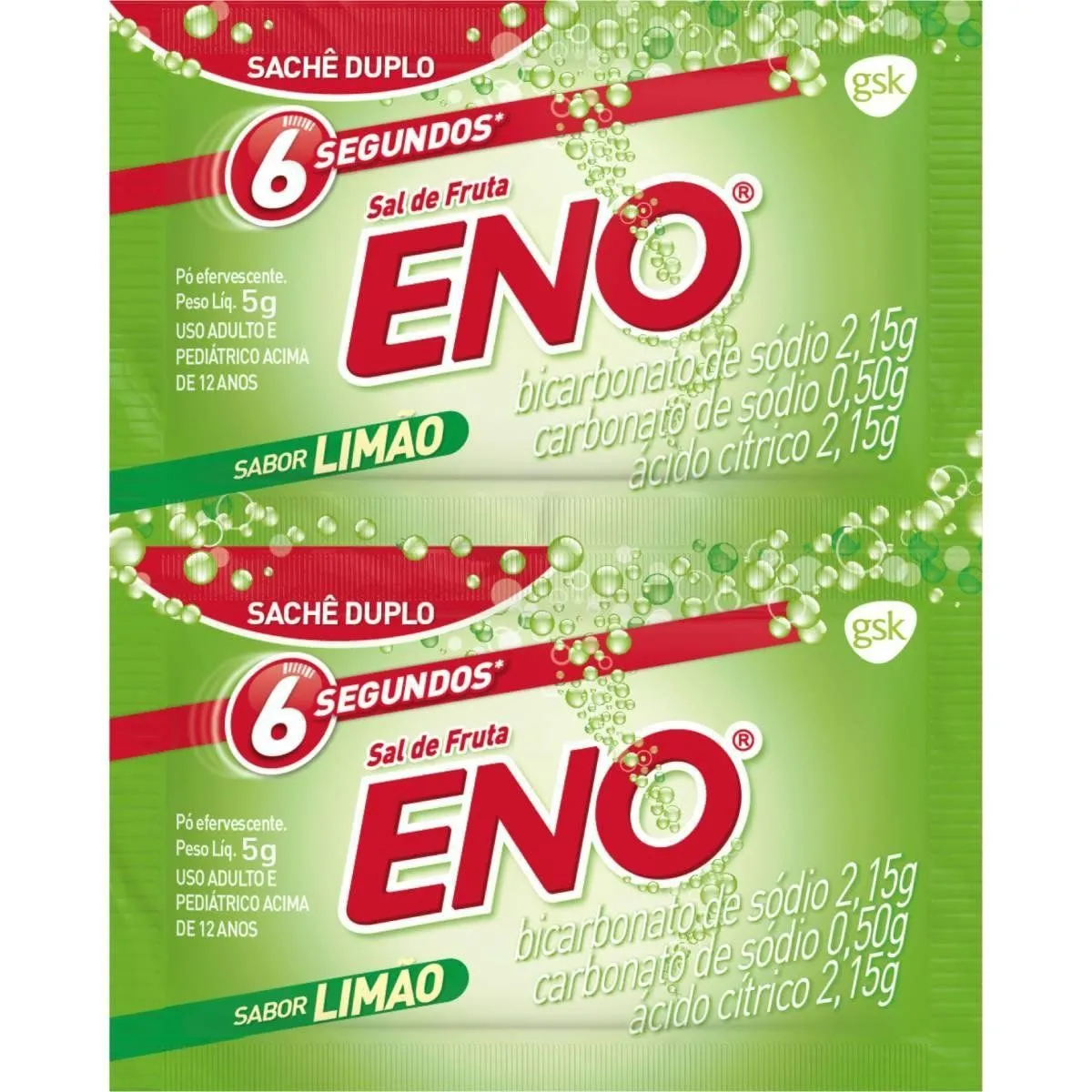 Sal De Fruta Eno Sabor Limão Com 2 Envelopes 5g Cada