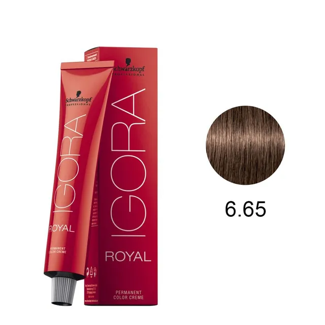 Schwarzkopf Igora Royal Coloração 6/65 Louro Escuro Marrom Dourado 60ml