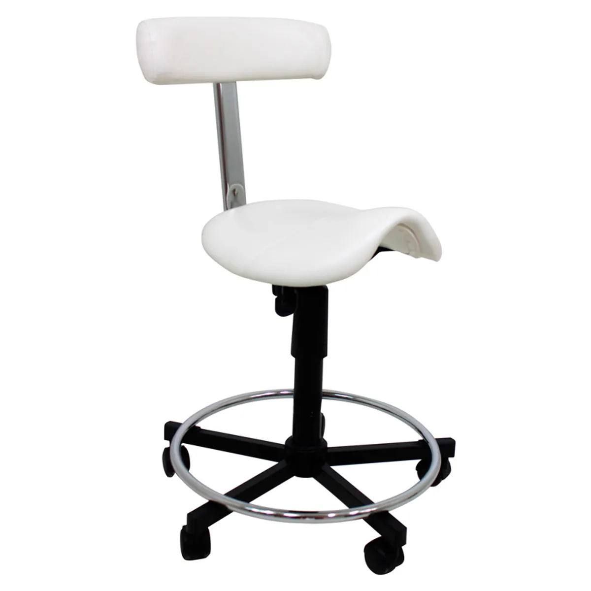 Cadeira Mocho Sela com Encosto Branco