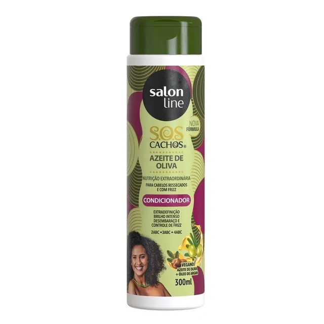 Condicionador SOS Cachos Azeite de Oliva Cachos Comportados Salon Line 300ml
