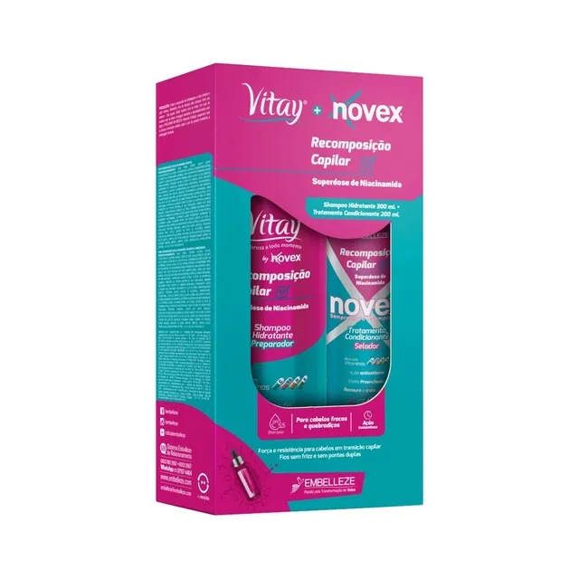 Shampoo Kit Vitay Novex Capilar Niacinamida