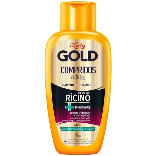 Shampoo Niely Gold Compridos + Fortes 275ml
