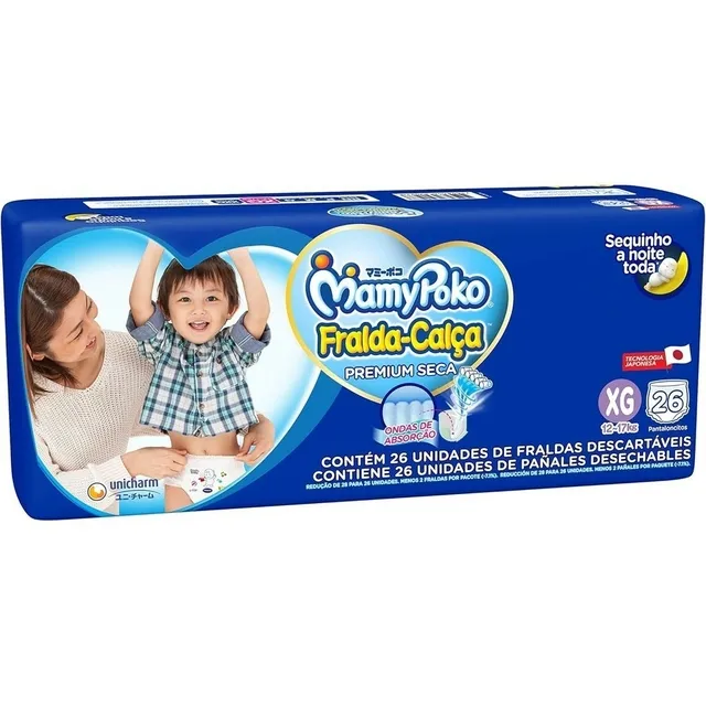 Fralda Calça Mamypoko Xg Com 26 Unidades