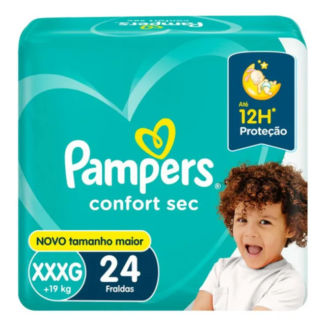 Fralda Pampers Confort Sec Xxxg 24 Unidades
