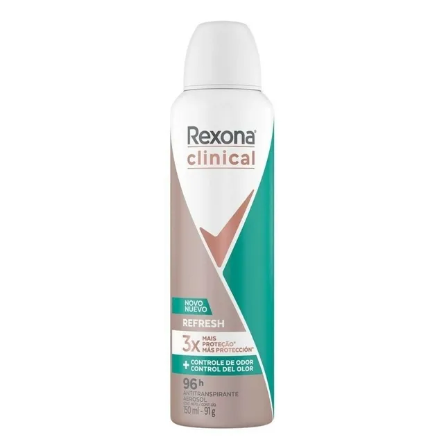 Desodorante Rexona Clinical Aerosol Refresh 96h + Controle de Odor 150ml