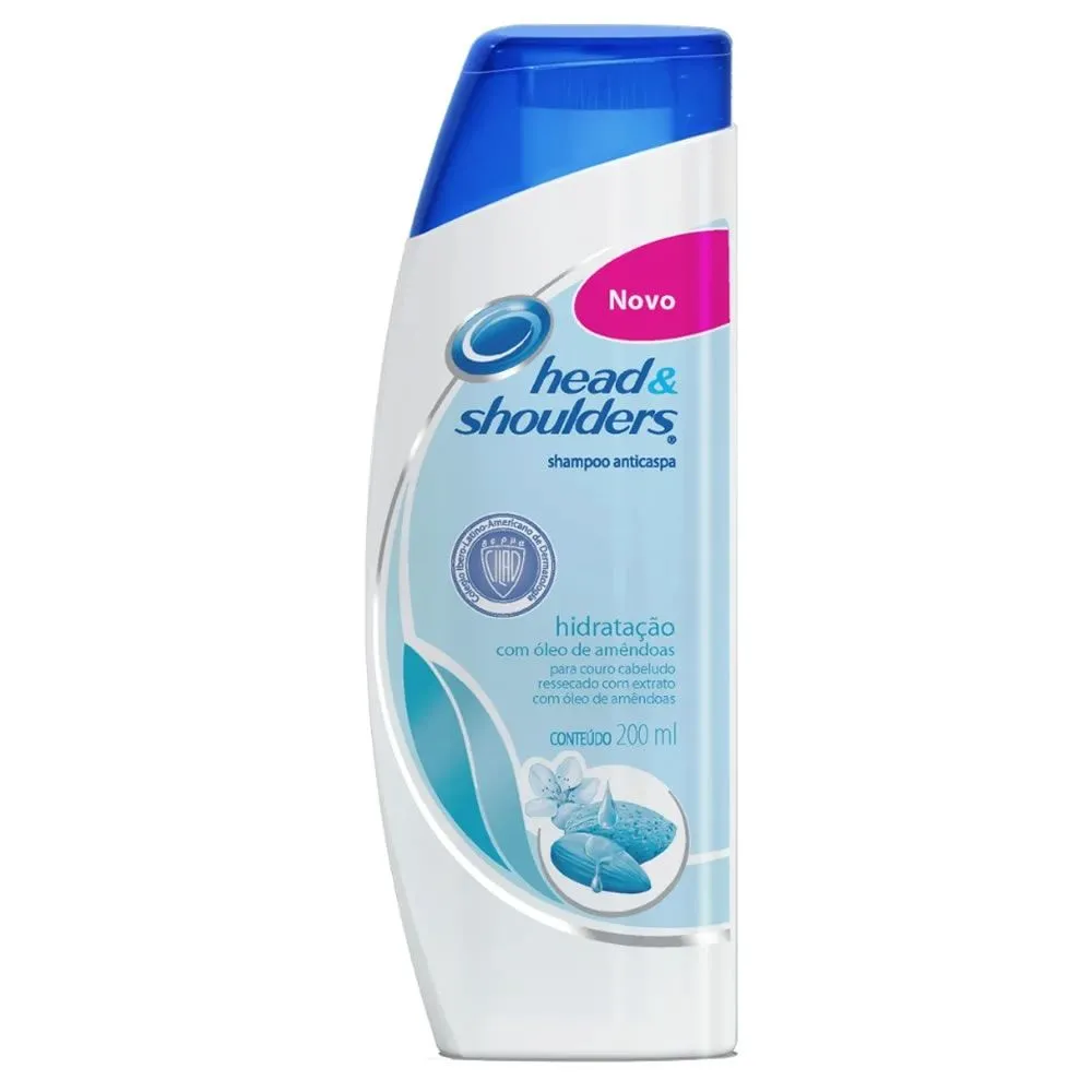 Shampoo Anticaspa Head And Shoulders Hidratante Óleo De Amêndoas 200Ml
