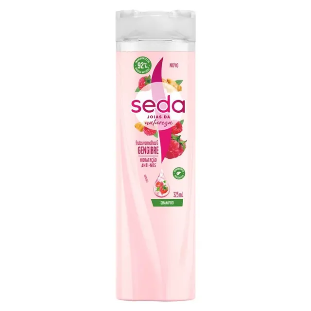 Shampoo Frutas Vermelhas e Gengibre 325ML - Seda Joias da Natureza 