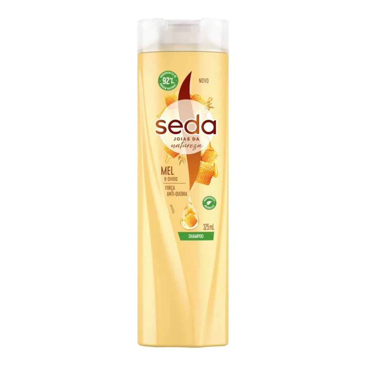 Shampoo Joias da Natureza Mel e Aveia Força Anti-quebra 325ml Seda