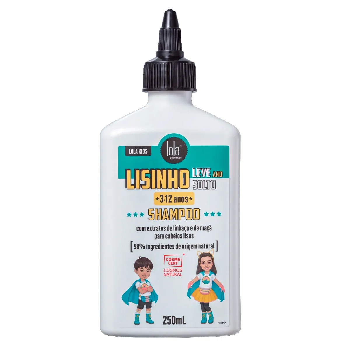 Shampoo Infantil Lisinho, Leve e Solto Kids Lola Cosmetics 250ml