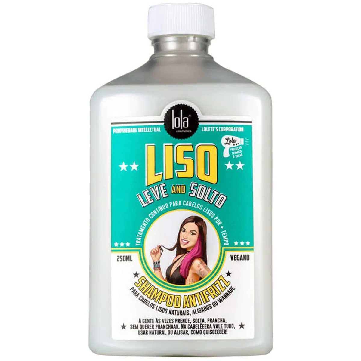 Shampoo Anti Frizz Liso, Leve e Solto Lola Cosmetics 250ml