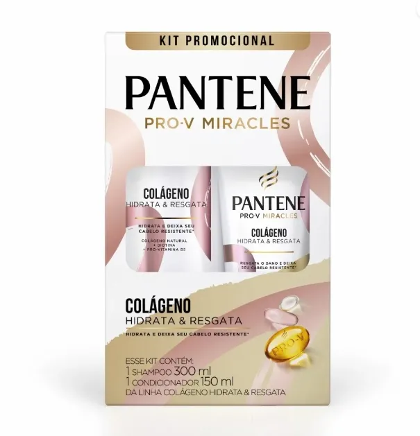 Shampoo Pantene 300ml  Condicionador 150ml Colágeno