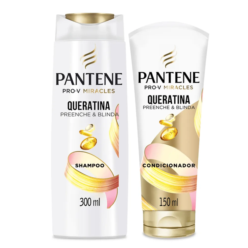 Shampoo Pantene 300ml  Condicionador 150ml Queratina