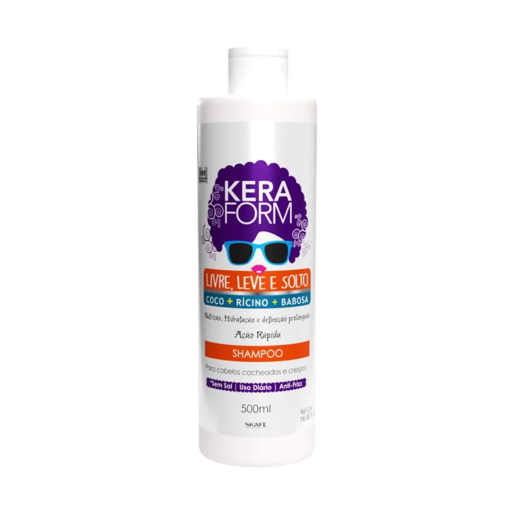 Shampoo Skafe Keraform Livre, Leve e Solto 500ml
