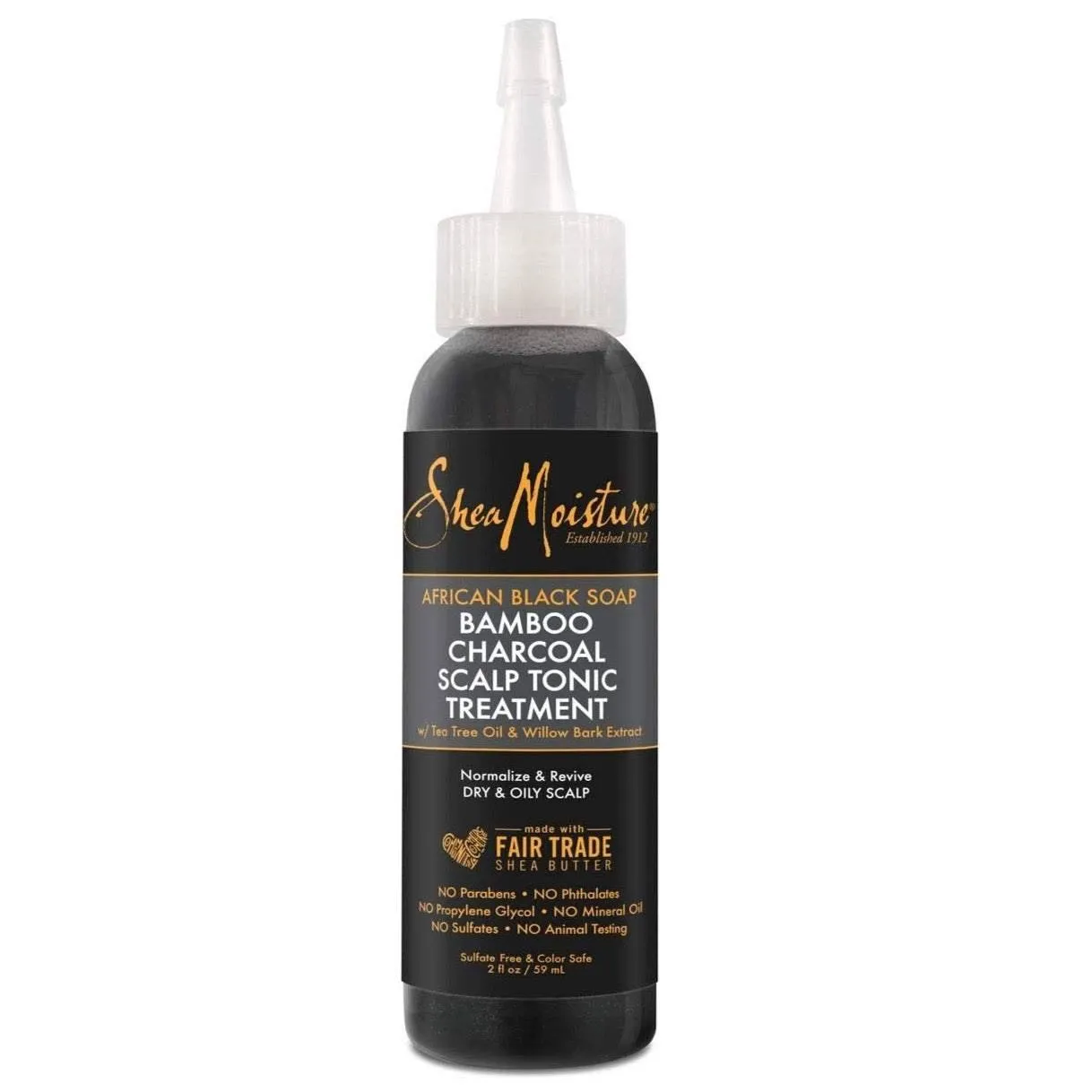 Shea Moisture African Black Soap Bamboo Charcoal Scalp Tonic Treatment 59ml