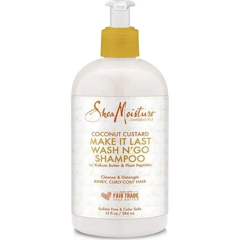 Shea Moisture Coconut Custard Make It Last Wash N´ Go Shampoo 384ml