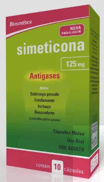 Simeticona 125mg Biosintética 10 Cápsulas