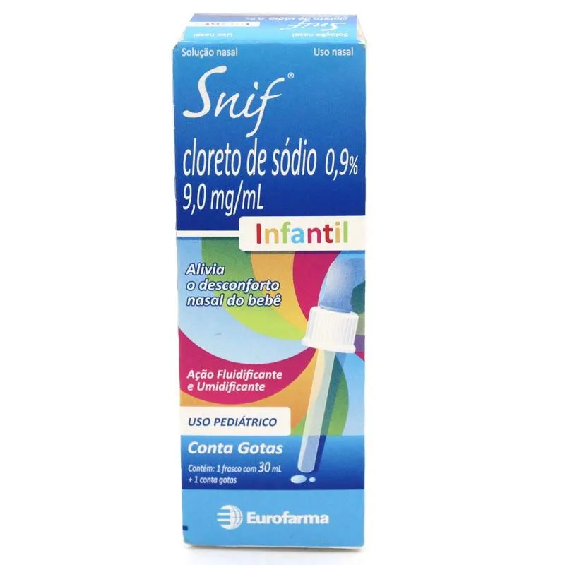 Snif 0,9% Solução Nasal Gotas C/ 30 Ml