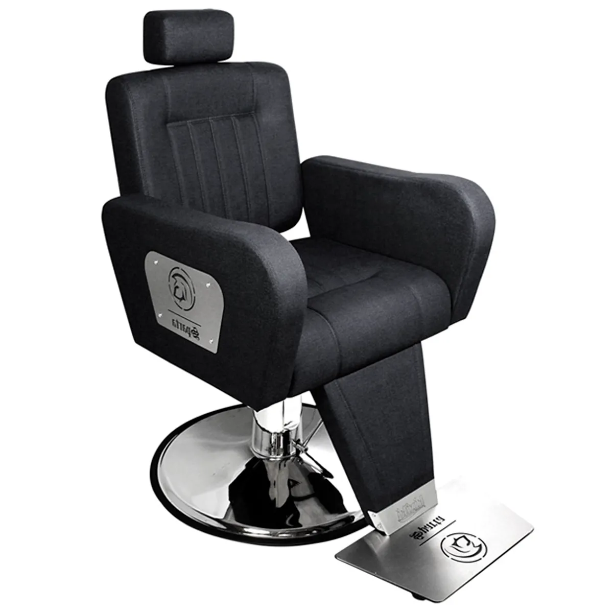 Cadeira de Barbeiro Sparta Reclinável Kixiki Preto Olimpo