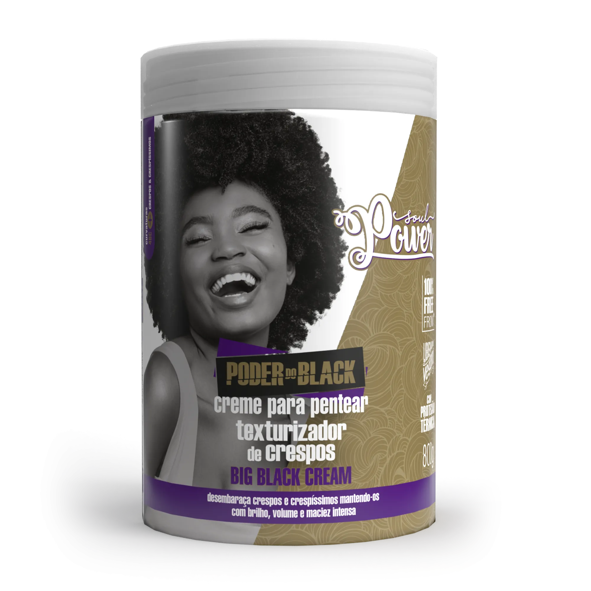 Soul Power Power Black Creme para Pentear 800ml