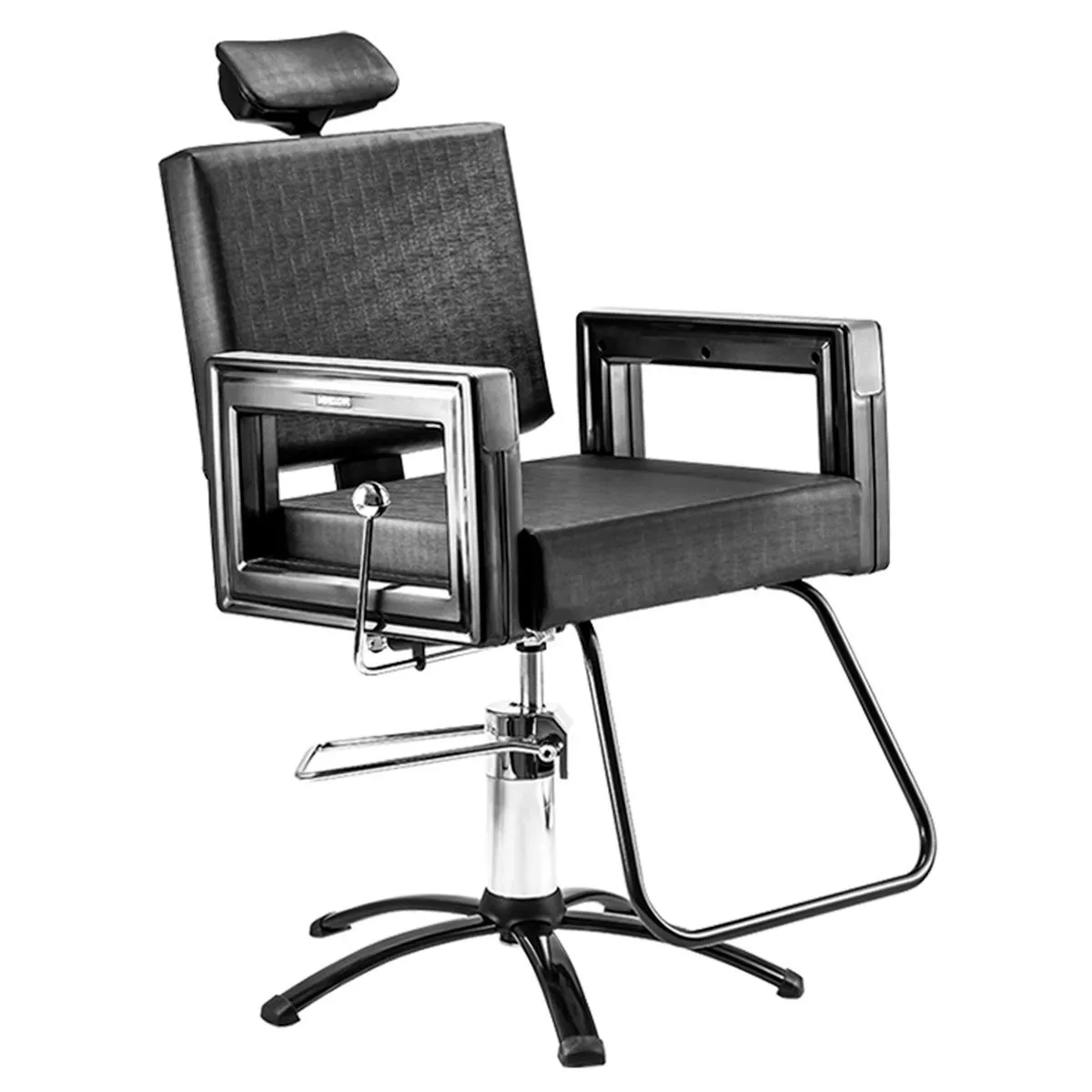 Poltrona Cadeira Hidráulica Reclinável Dompel Square Black