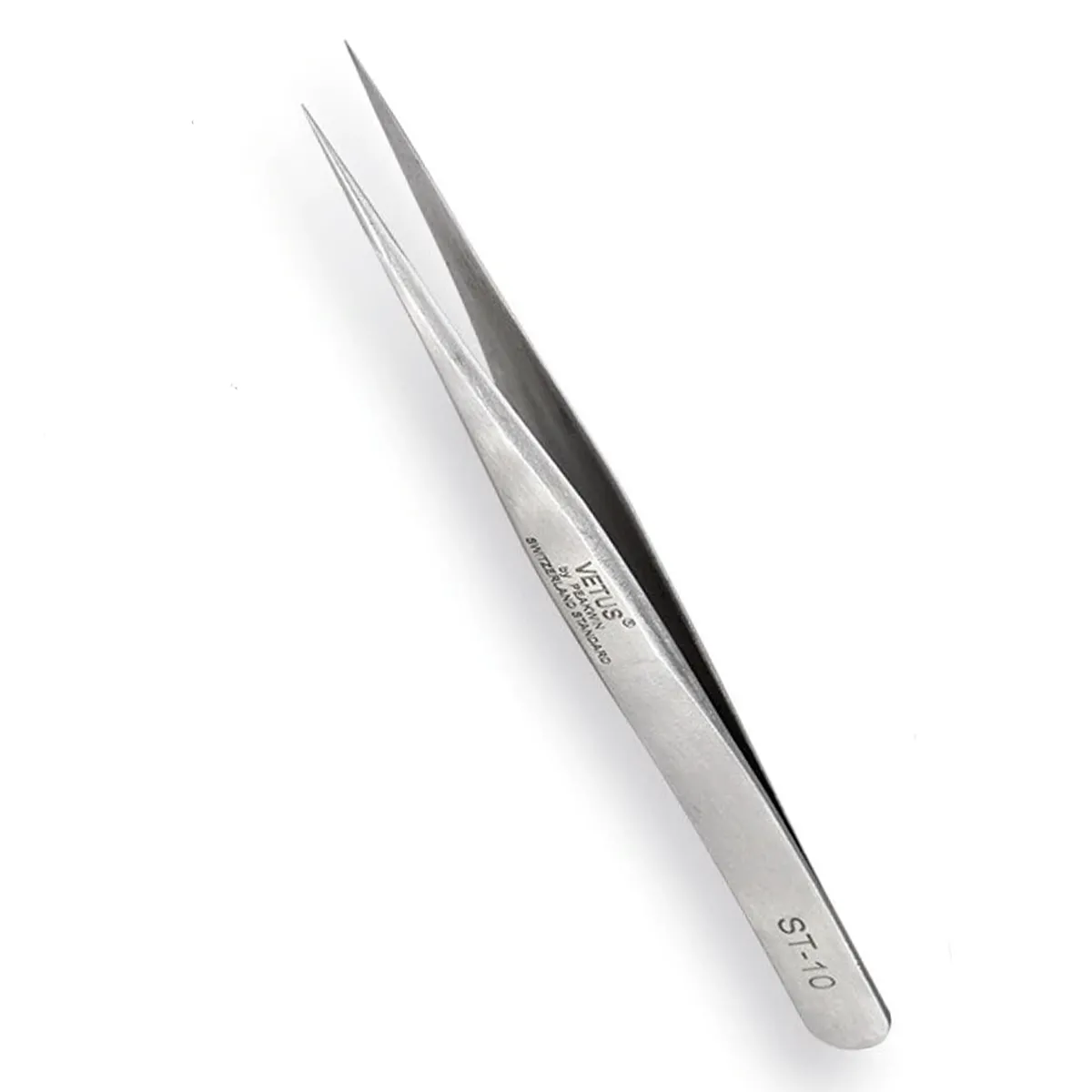 Pinça Reta Vetus ST-10 Alta Precisão Aço Inox