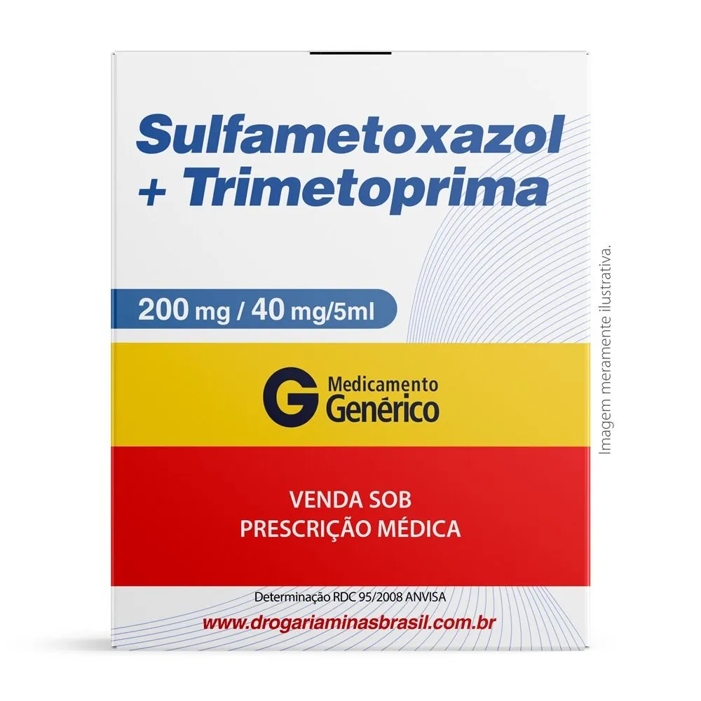 Sulfametoxazol + Trimetoprima Suspensão 200Mg + 40Mg/5Ml  C/ 100 Ml Genérico Ems
