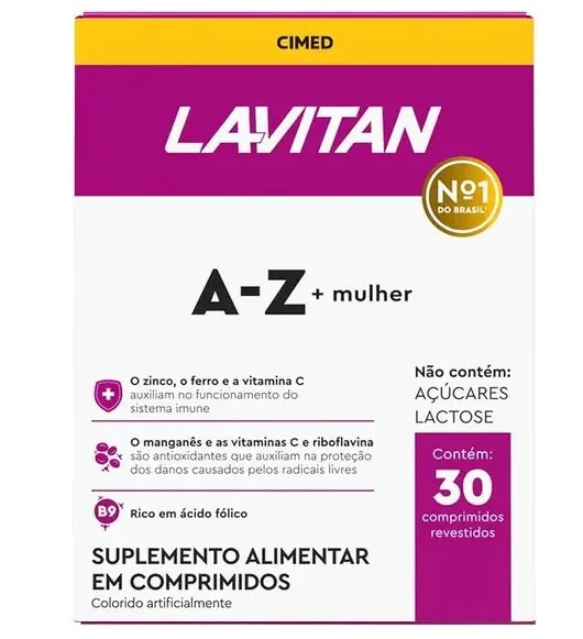 Suplemento Lavitan Com 30 A - Z Mulher
