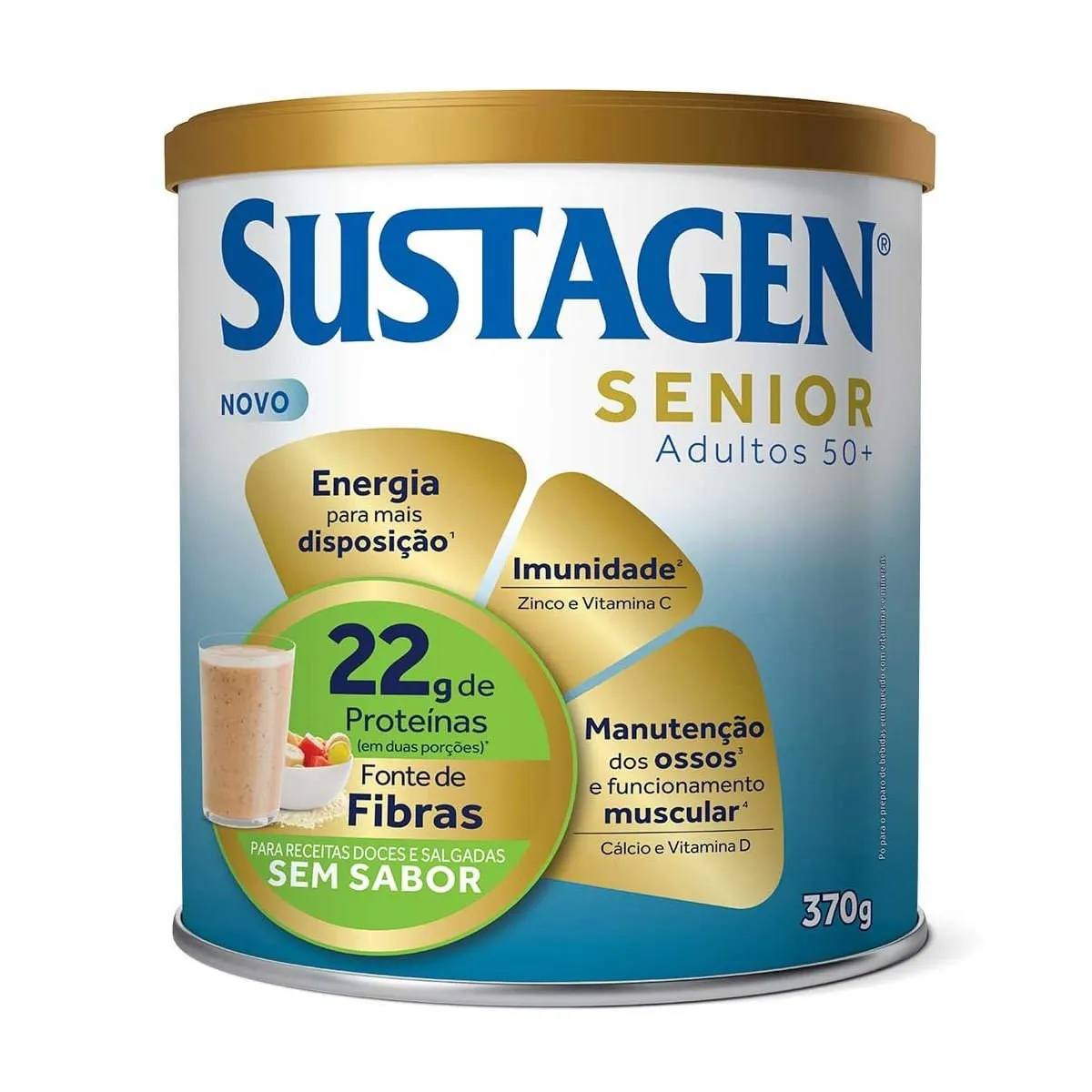 Sustagen Senior Adultos 50+ Sem Sabor 370g