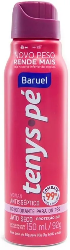 Tenys Pé Desodorante Para os Pés Jato Seco Woman 92g
