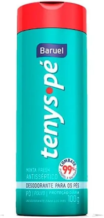 Tenys Pé Desodorante Talco Para os Pés Menta Fresh 100g