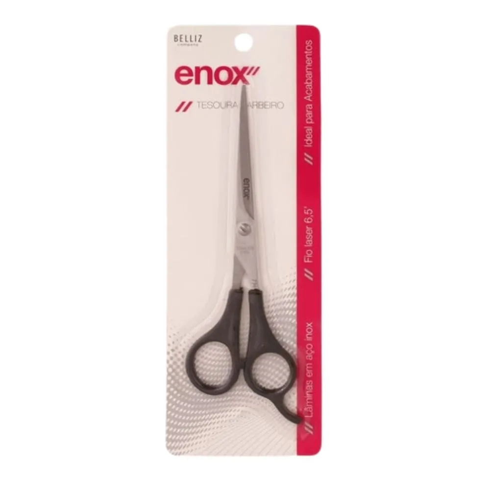 Tesoura Barbeiro Em Aço Fio Laser 6.5 Enox