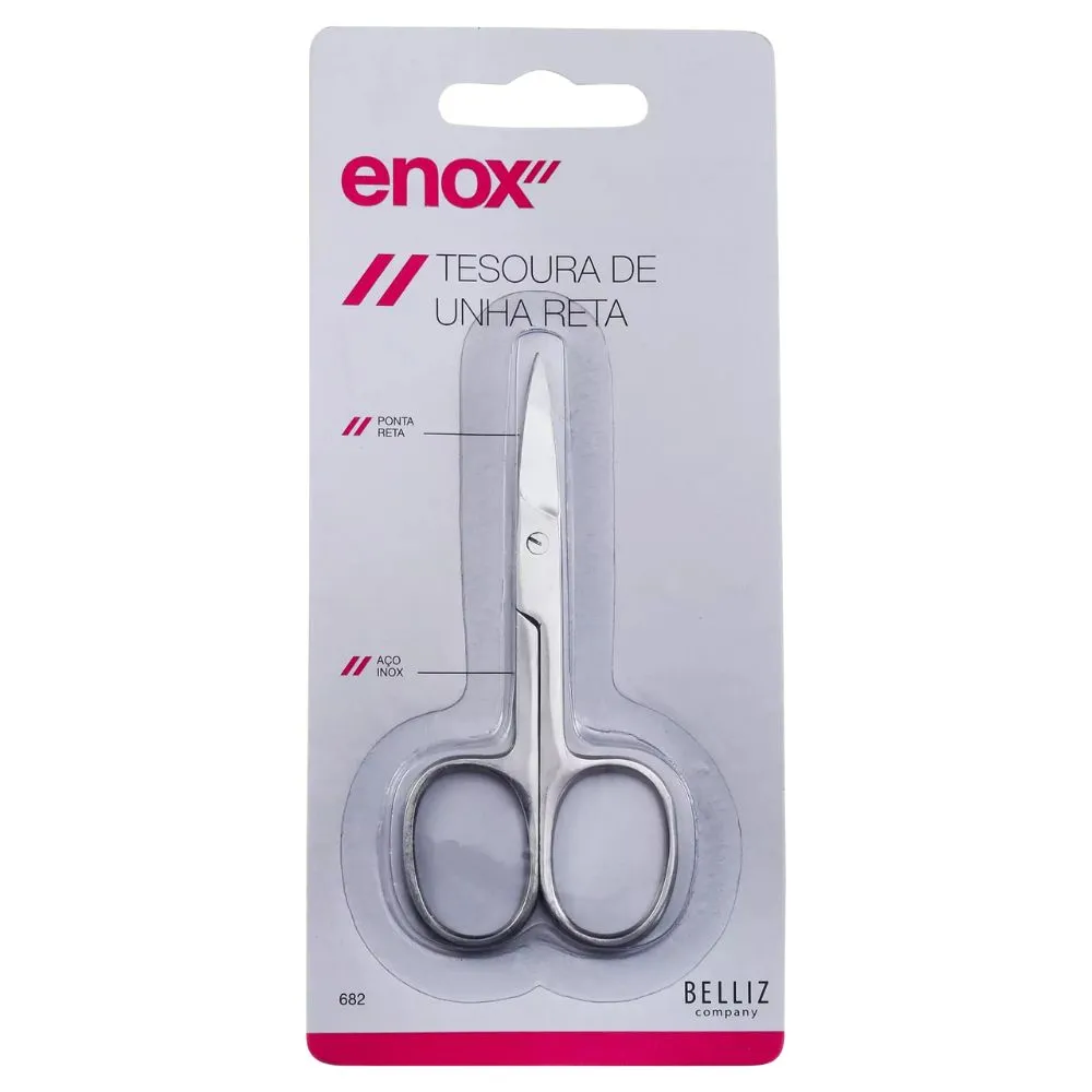 Tesoura Ponta Reta Enox Ref 682