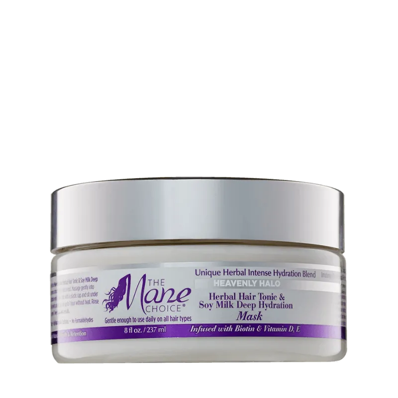The Mane Choice Heavenly Halo Herbal Hair Tonic& Soy Milk Deep Hydrating Hair Mask 237ml