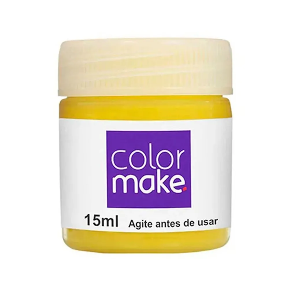 Tinta Facial Pintando A Cara Líquida Amarela 15ml