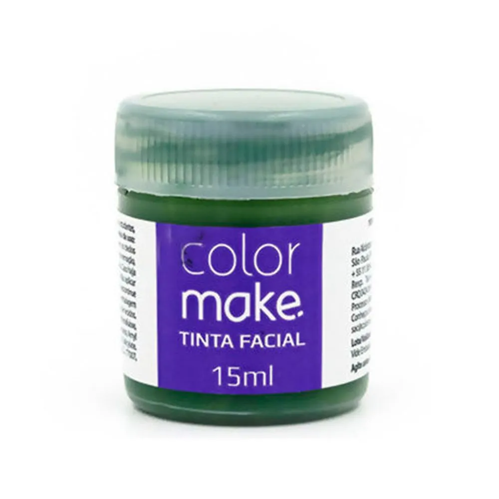 Tinta Facial Pintando A Cara Líquida Verde 15ml