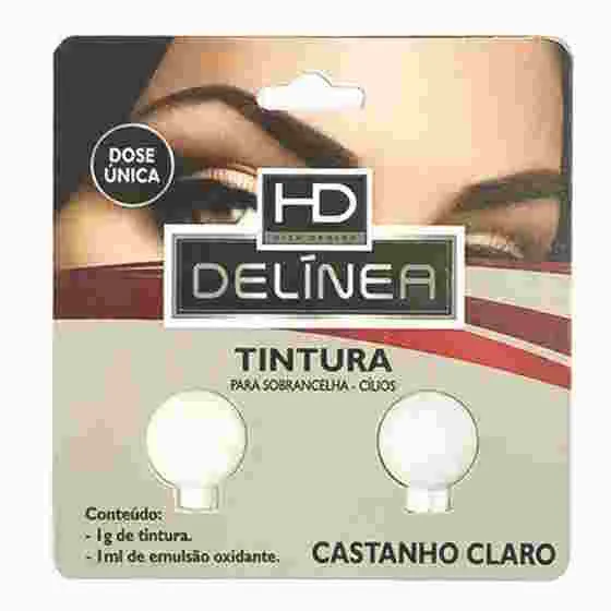 Tinta Para Sobrancelha Delinea Castanho Claro Dose Unica 1g