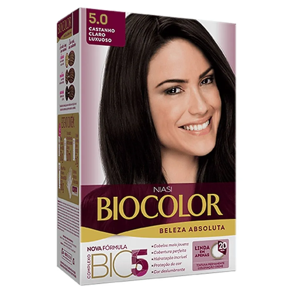 Tintura Biocolor Kit Creme 5.0 Castanho Claro Luxuoso