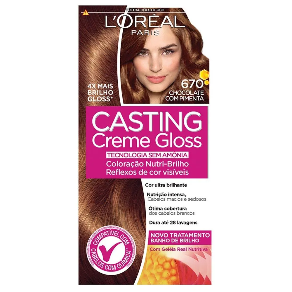Tintura Casting Creme Gloss 670 Chocolate Com Pimenta L'Oréal Paris