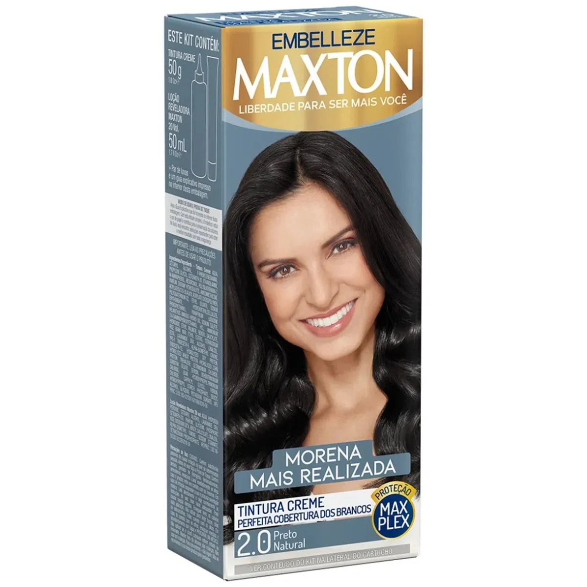 Tintura Embelleze Maxton Coloração Creme 2.0 Preto Natural